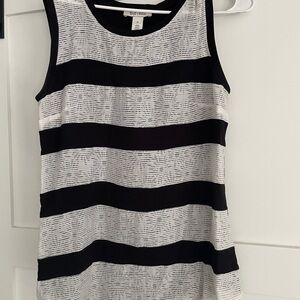 White House Black Market Striped Sleeveless Tank Top